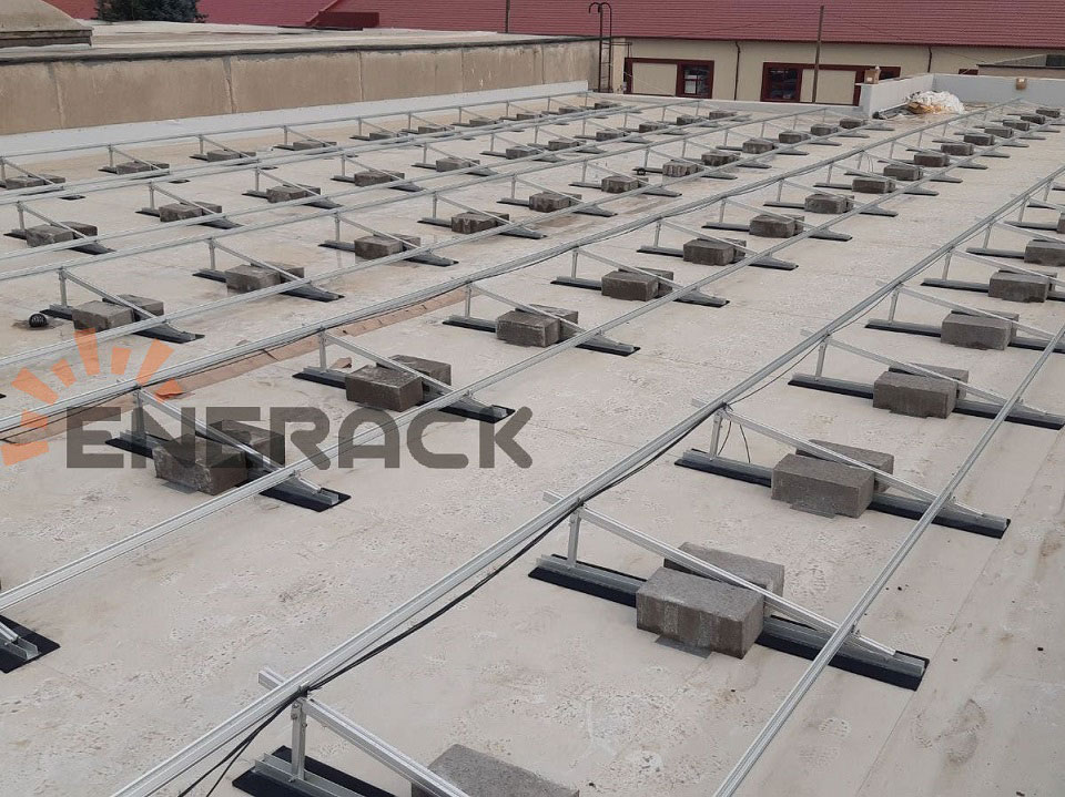 Плосък бетонен покрив система за статив