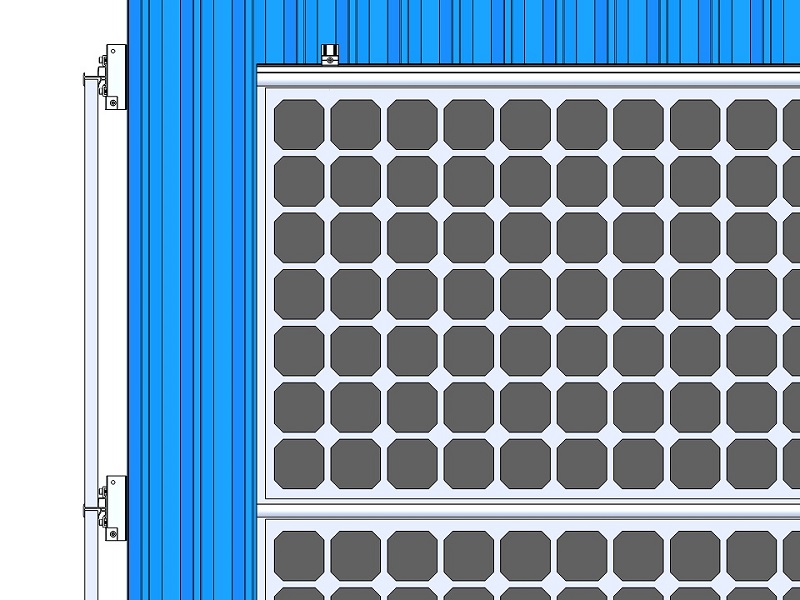 Solar sheet metal facade system