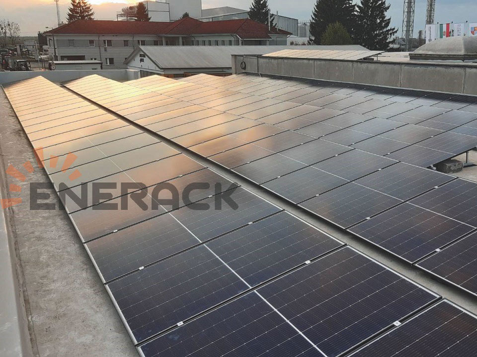 20KW триножна система за плосък бетонен покрив в Унгария